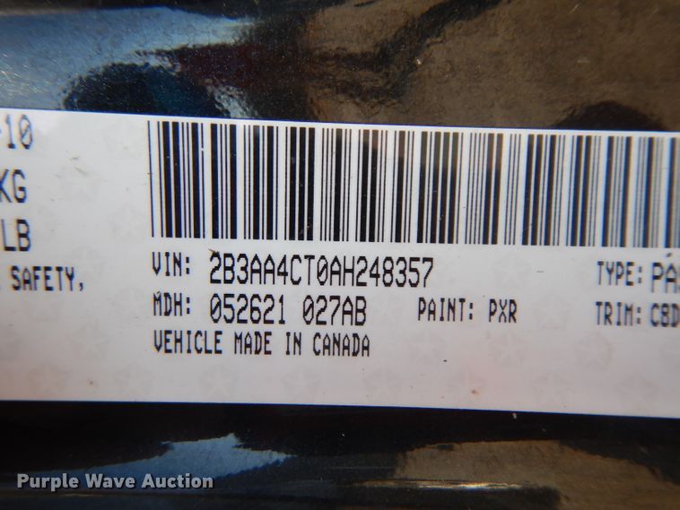 image for item IG9221 2010 Dodge Charger