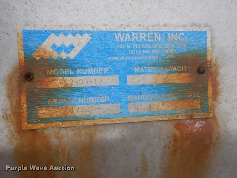 image for item IP9001 2010 Warren AC2400-14 spreader