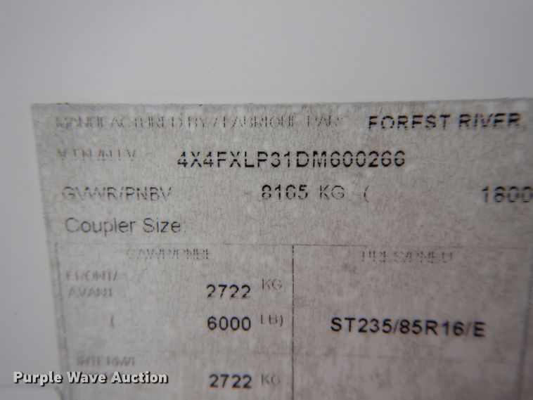 image for item DF6426 2013 Forest River XLR Nitro  camper