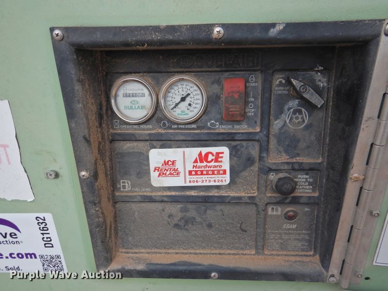 image for item DG1632 2011 Sullair 185 DPQ CA3  air compressor