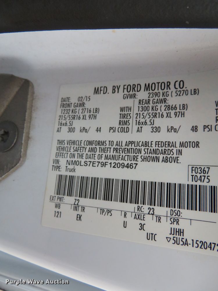 image for item DH0697 2015 Ford Transit Connect  van