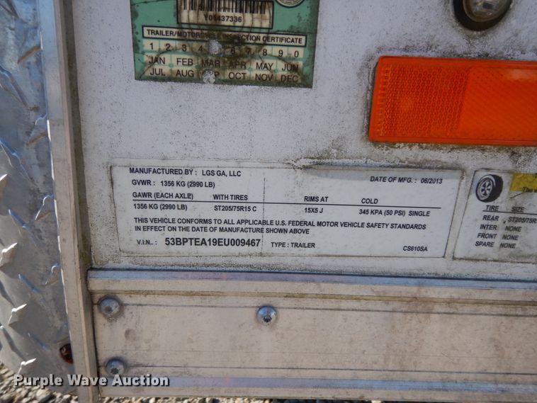 image for item DJ8040 2014 Pace American enclosed cargo trailer