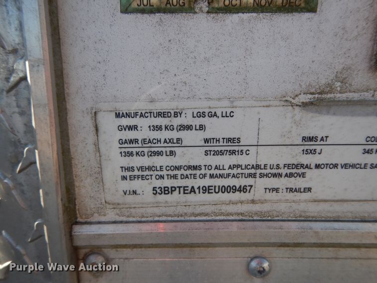 image for item DJ8040 2014 Pace American enclosed cargo trailer