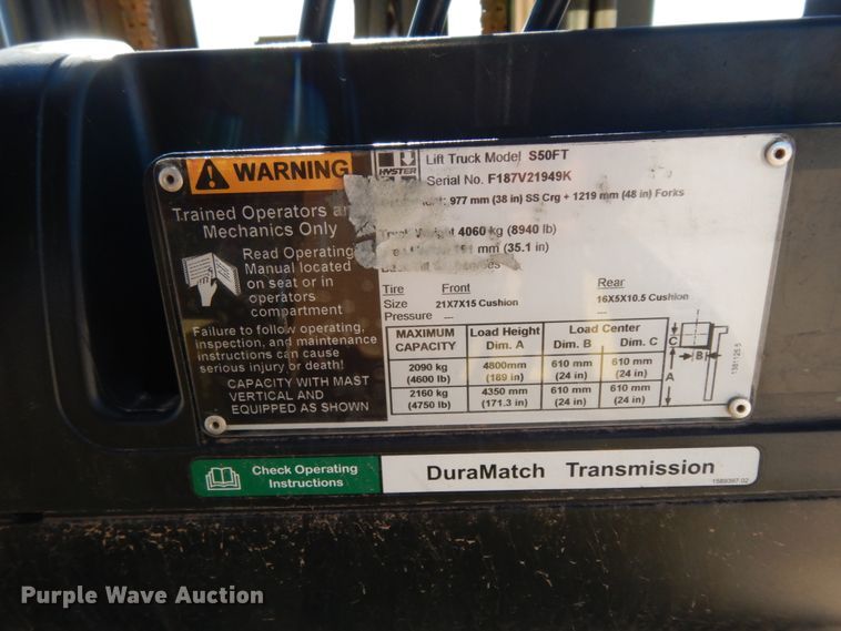 image for item DJ8209 Hyster S50FT  forklift