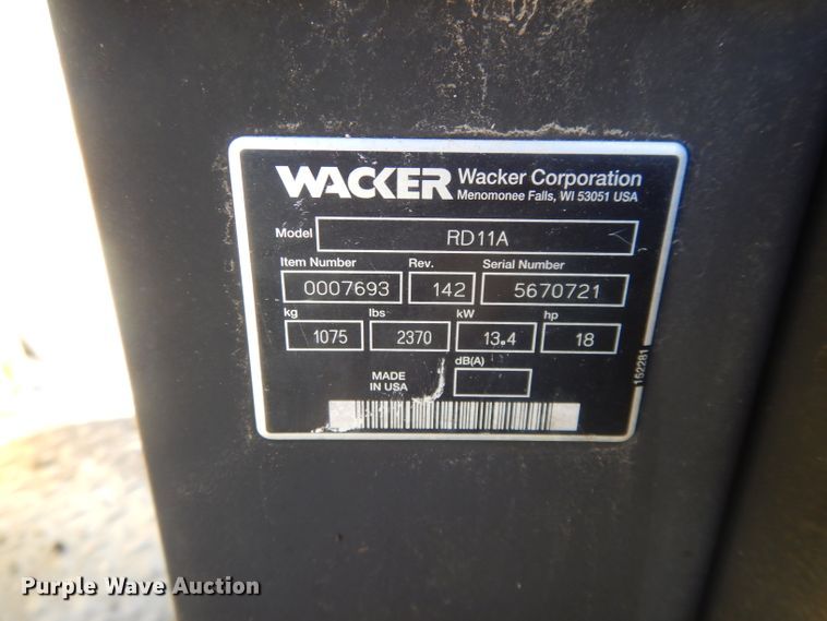 image for item DL2037 2006 Wacker RD11A  double drum roller
