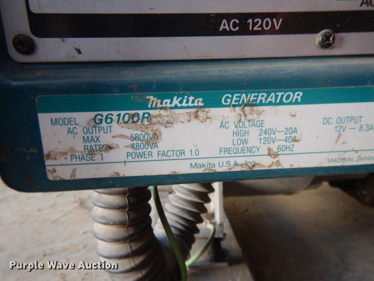 image for item DL2046 Makita G6100R  generator
