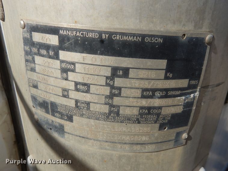 image for item DL2090 1999 Ford Econoline E350 Super Duty  box truck