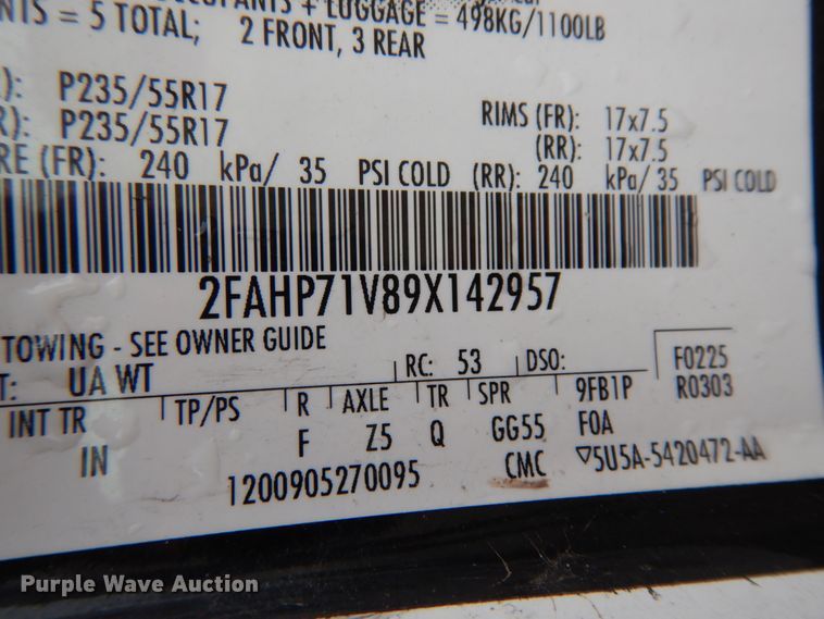 image for item DM2791 2009 Ford Crown Victoria Police Interceptor