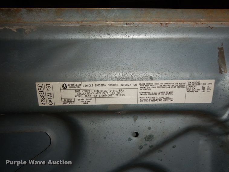 image for item DM2793 1987 Dodge D150  pickup truck