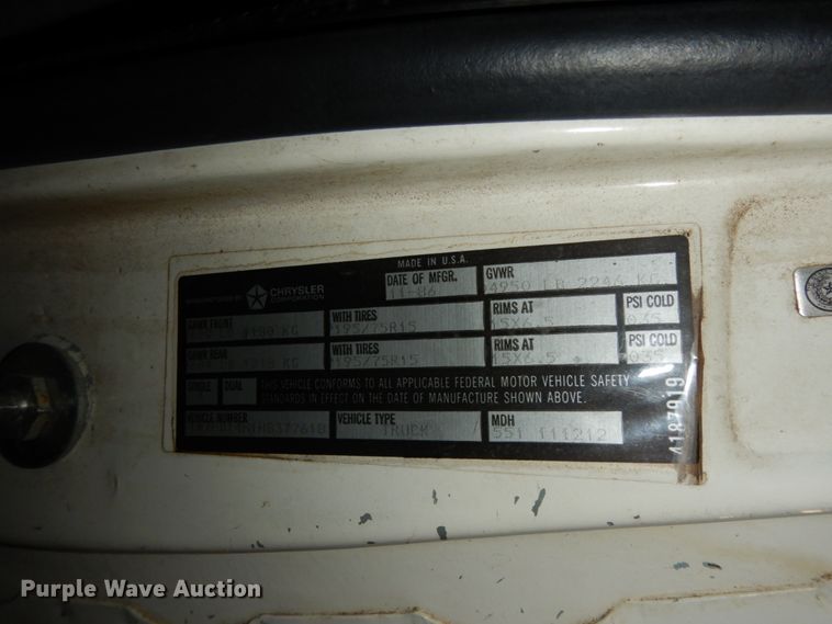 image for item DM2793 1987 Dodge D150  pickup truck