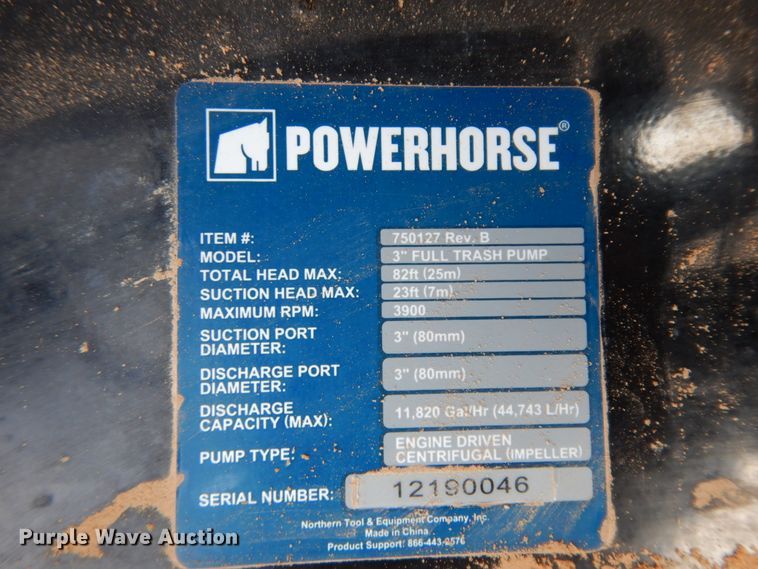 image for item EX9512 Powerhouse trash pump