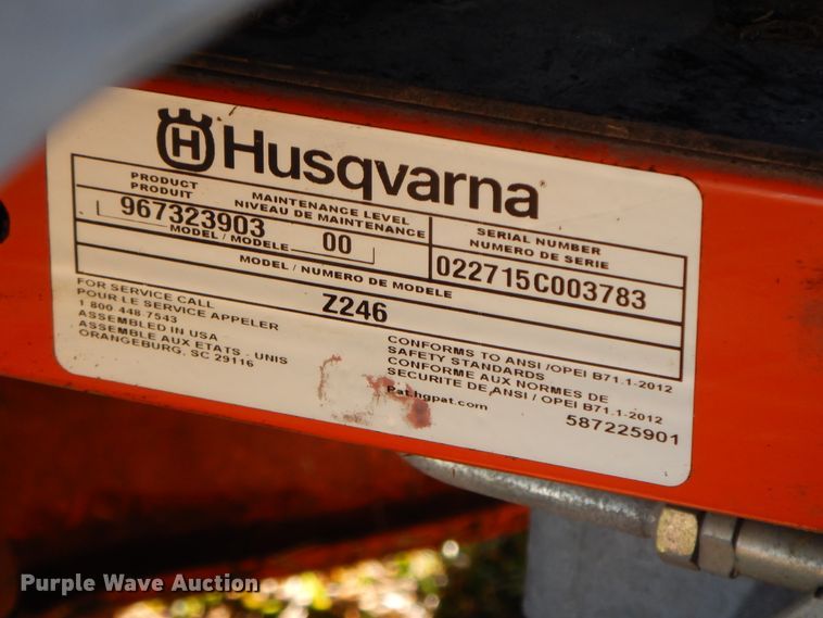 image for item GG9370 Husqvarna Z246  ZTR lawn mower