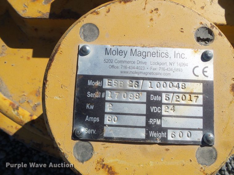 image for item GR9378 2017 Moley Magnetics ESB 26/100048  skid steer magnet