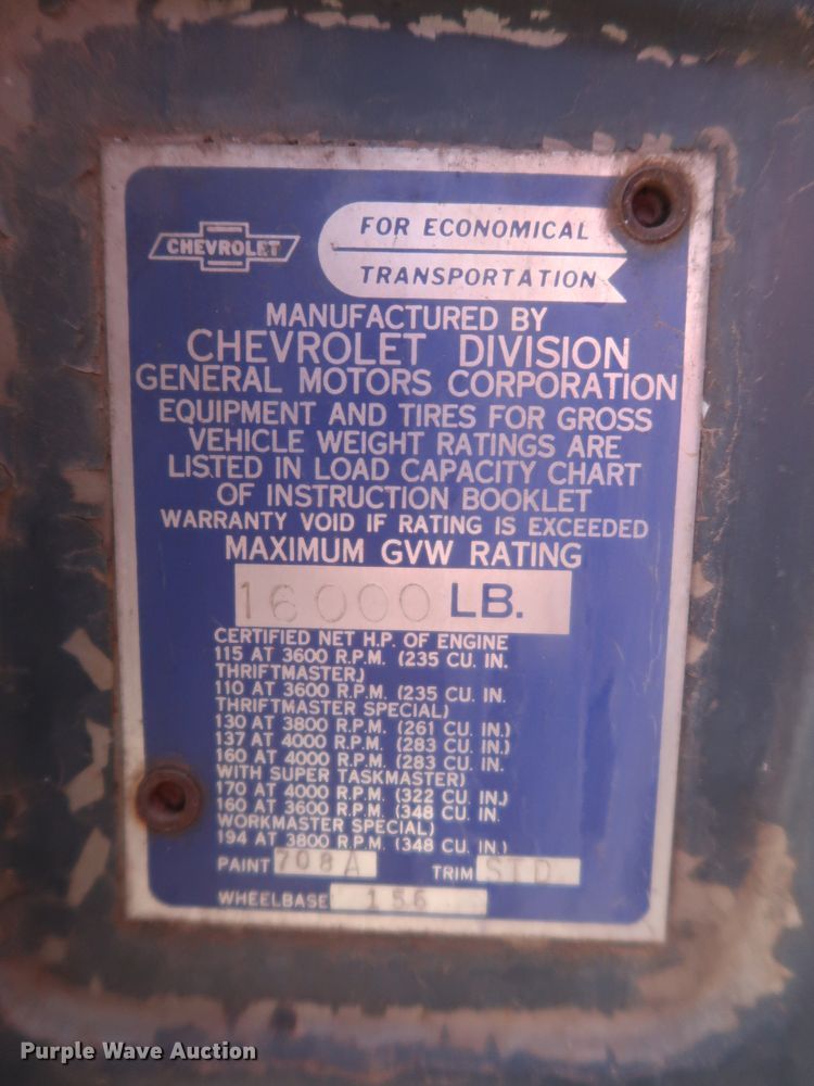 image for item HK9657 1959 Chevrolet Viking 60  winch truck