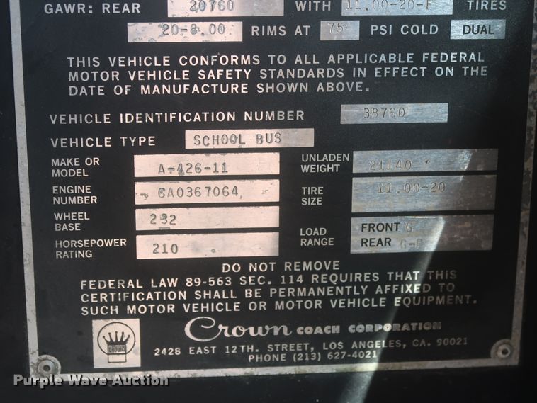 image for item HK9658 1978 Crown Supercoach A-426-11  bus