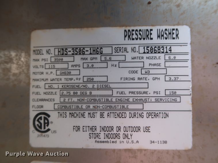image for item HK9698 2012 Maxey pressure washer trailer