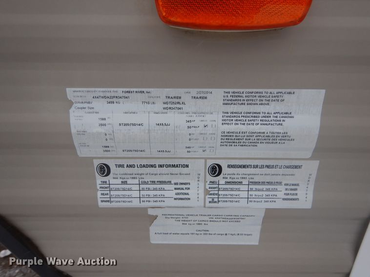 image for item HS9854 2015 Wildwood X-Lite  camper