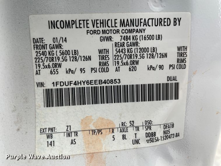 image for item HX9755 2014 Ford F450 Super Duty  flatbed truck