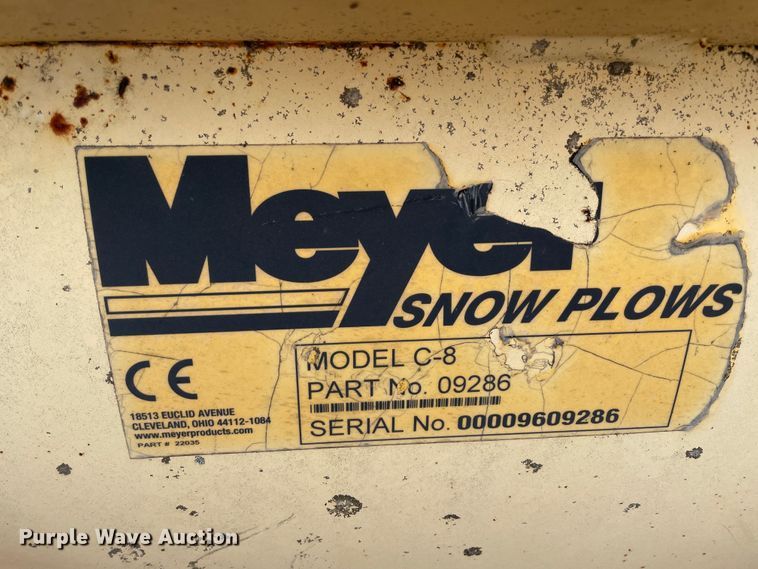 image for item HX9774 Meyer C-8 snow plow