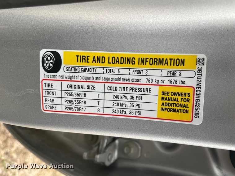 image for item HX9798 2017 GMC Sierra 1500  Crew Cab pickup truck