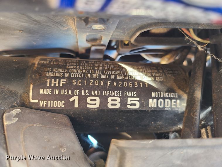 image for item IA9263 1985 Honda V65 Magna motorcycle