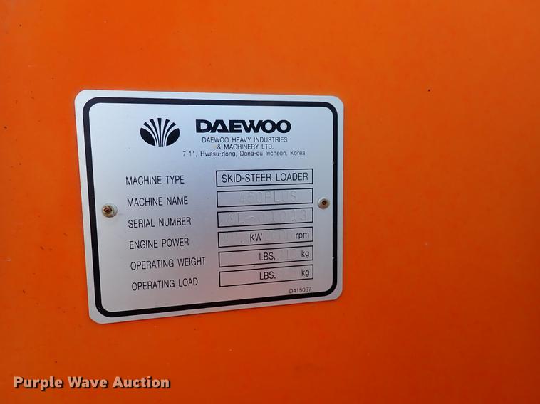 image for item DG2996 2005 Daewoo 450  skid steer loader