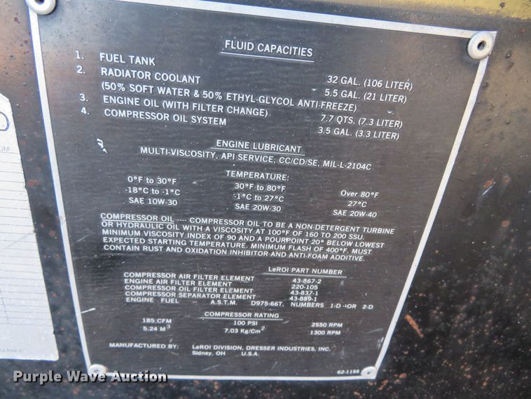 image for item DH0684 Leroi 2000  air compressor