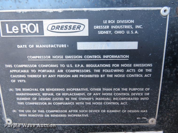 image for item DH0684 Leroi 2000  air compressor