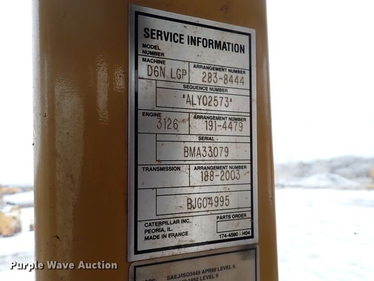 image for item DJ0058 2006 Caterpillar D6N LGP  dozer