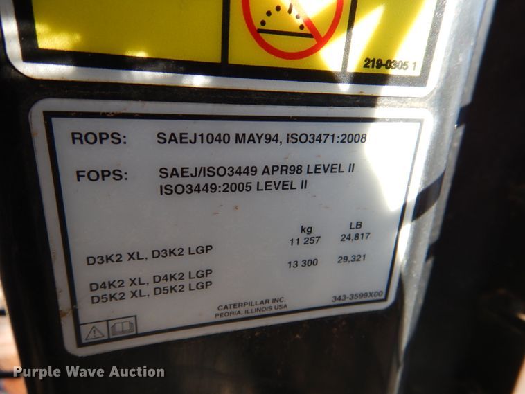 image for item DJ0378 2014 Caterpillar D5K2  dozer