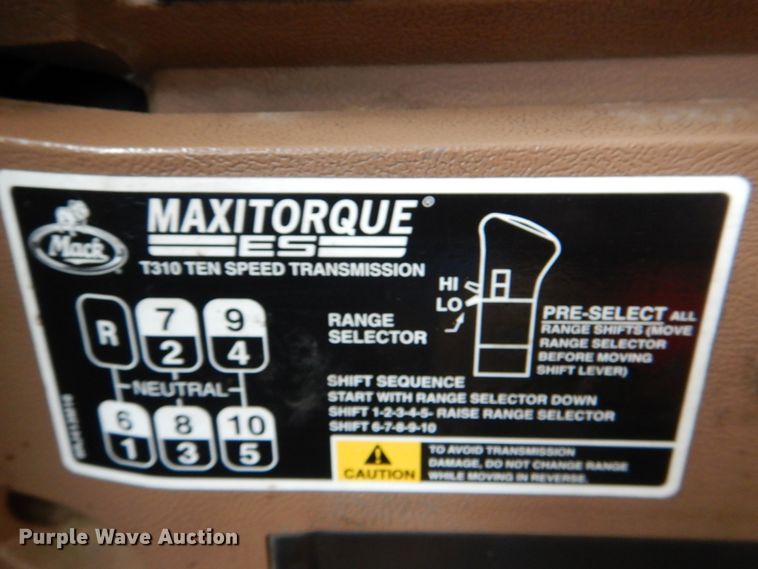 image for item DJ0379 2009 Mack Granite   dump truck