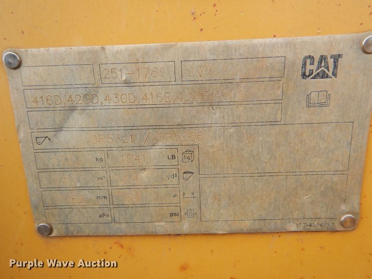 image for item DJ0380 2008 Caterpillar 420E  backhoe