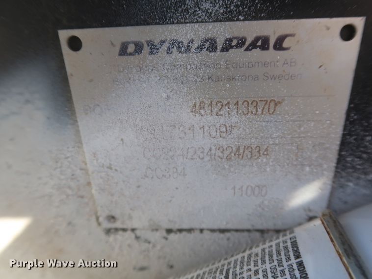 image for item DJ2298 2011 Dynapac CC384HF  double drum vibratory roller