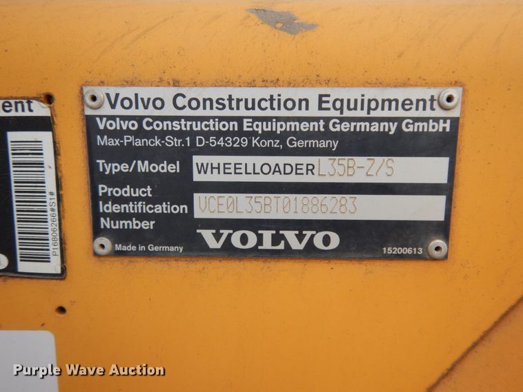 image for item DJ8225 2013 Volvo L35B PRO  wheel loader