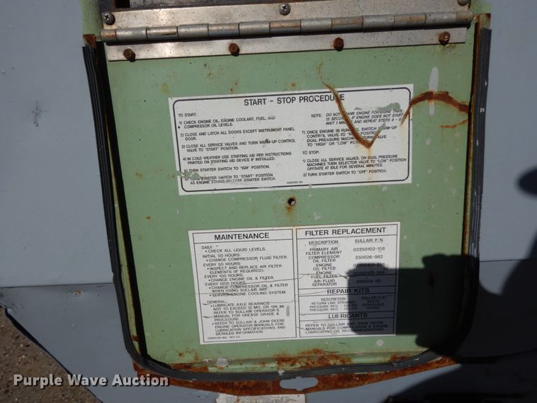 image for item DJ8244 Sullair 185DPQJD  air compressor