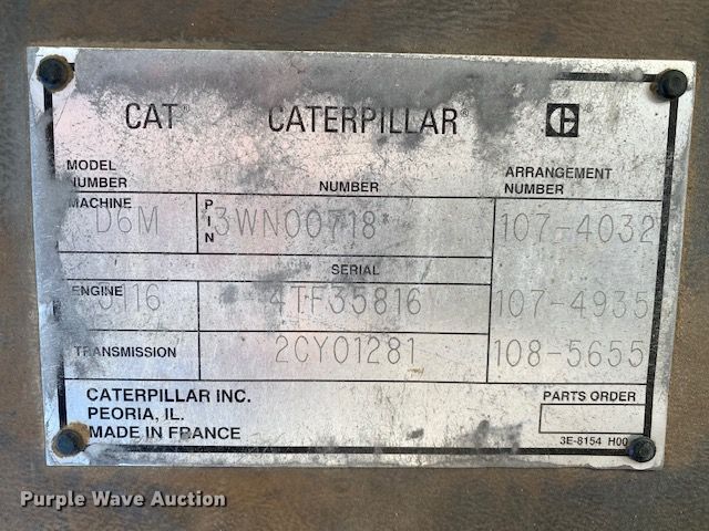 image for item DJ8248 1997 Caterpillar D6M XL  dozer