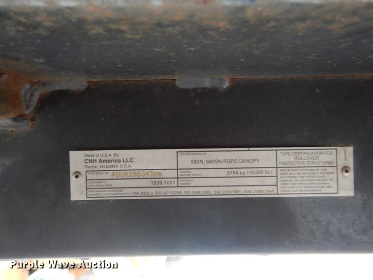 image for item DJ8653 2010 Case 580N  backhoe