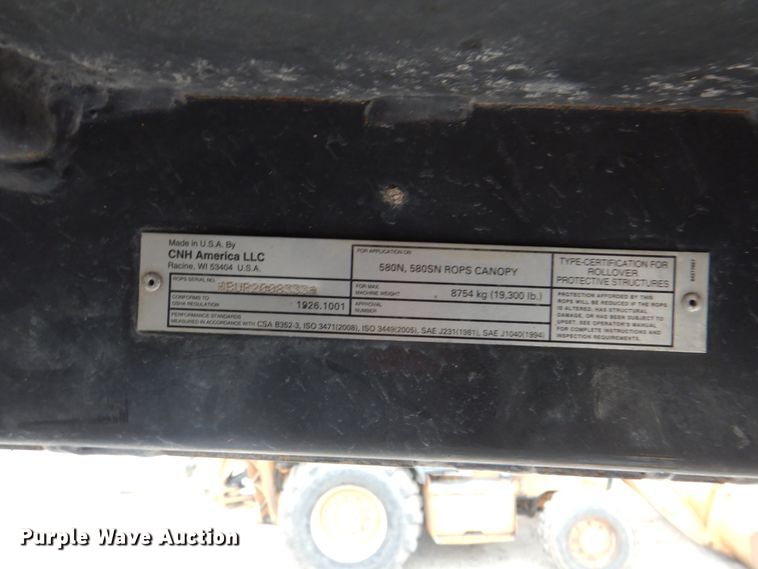 image for item DJ8655 2012 Case 580N  backhoe