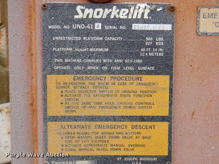 image for item DJ8668 Snorkelift UNO-41G  boom lift