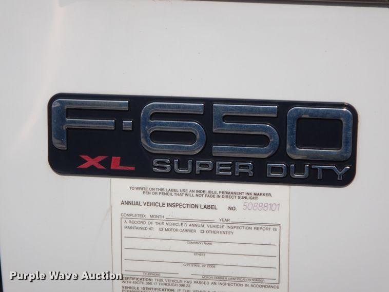 image for item DL1750 2005 Ford F650 Super Duty XL  utility / service truck