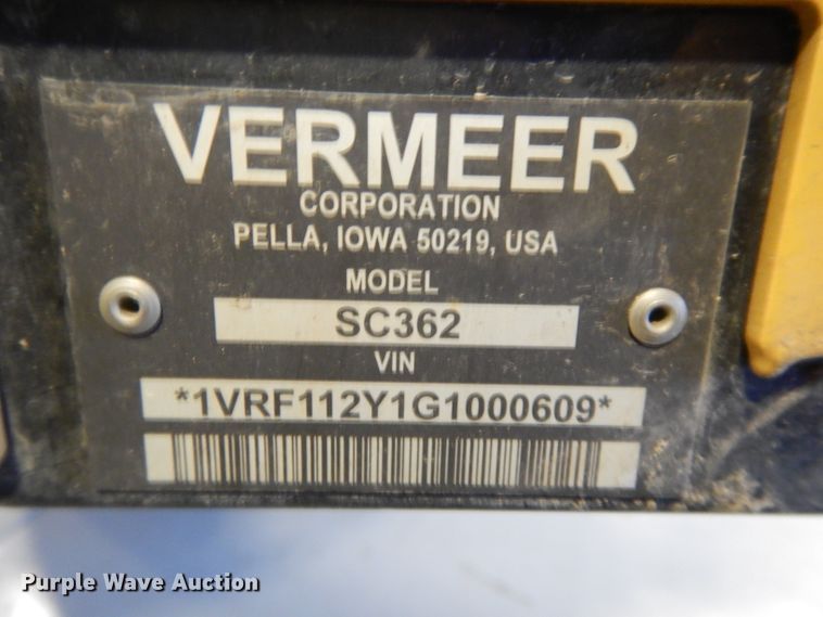 image for item DL2071 2016 Vermeer SC362  stump grinder