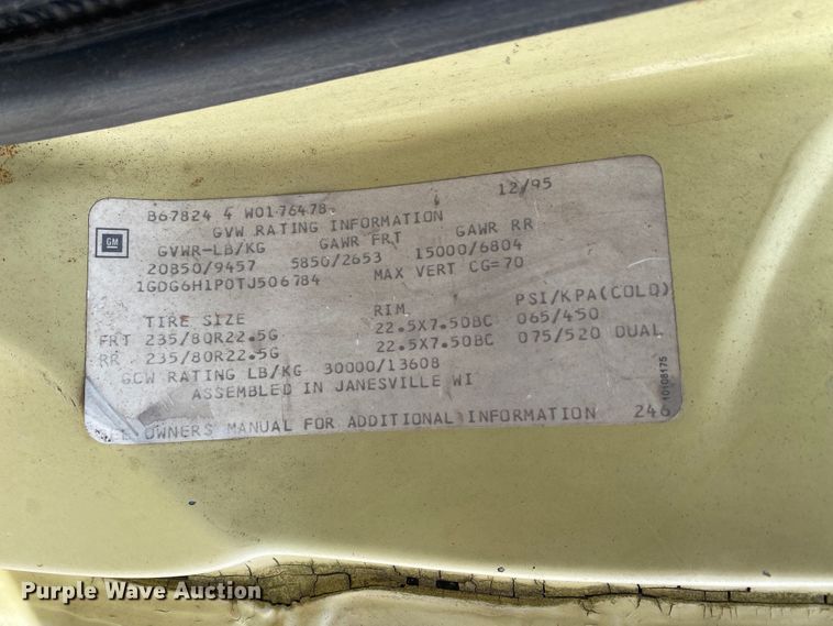 image for item DM2766 1996 GMC TopKick C5500  flatbed truck