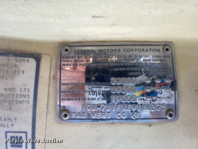 image for item DM2783 1984 Chevrolet C70  bucket truck