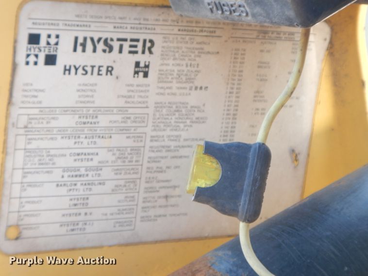 image for item GG9359 Hyster H50XL  forklift