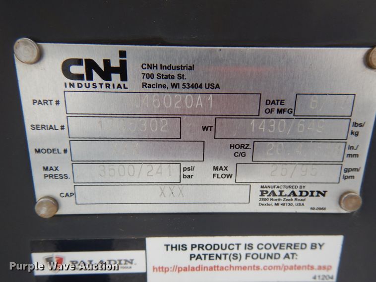 image for item HX9567 Case Preparator skid steer rake