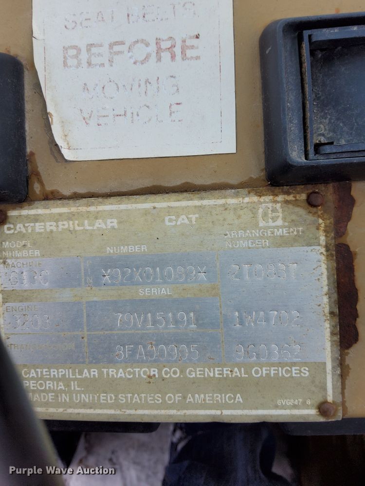 image for item HX9579 1987 Caterpillar 613C  elevating scraper