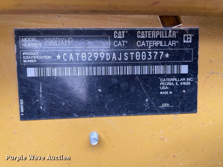 image for item HX9765 Caterpillar 299D XHP  tracked skid steer loader