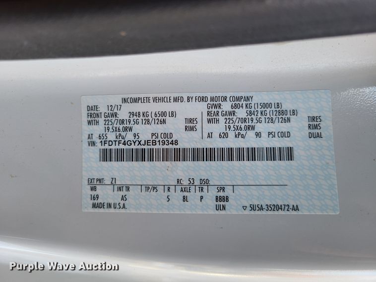 image for item DN6005 2018 Ford F450 Super Duty  utility / service truck