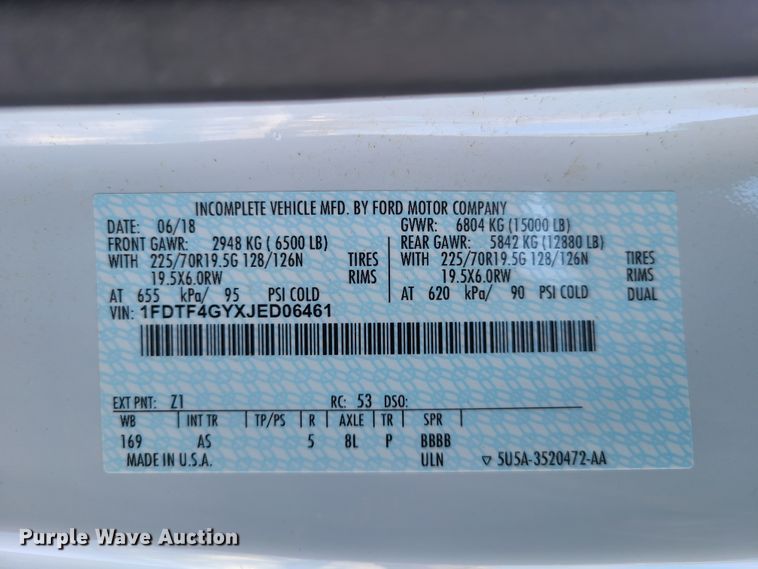 image for item DN6006 2018 Ford F450 Super Duty  utility / service truck