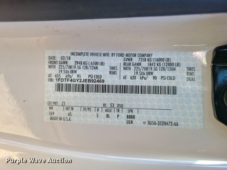 image for item DN6007 2018 Ford F450 Super Duty  utility / service truck